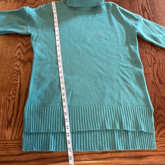 BENEDETTA B made in ITALY WOOL / CASHMERE turtleneck sweater tunic TEAL size XS - Picture 9 of 12
